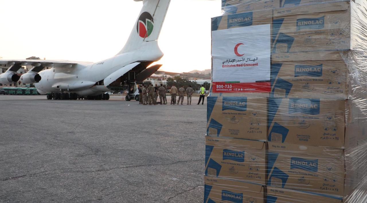 UAE aid plane carrying 40 tonnes of relief material arrives in Beirut in support of victims of massive blast