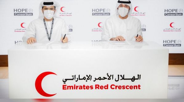 ائتلاف الأمل سيساعد في تقديم المساعدات التي يرسلها الهلال الأحمر الإماراتي إلى البلدان المستفيدة