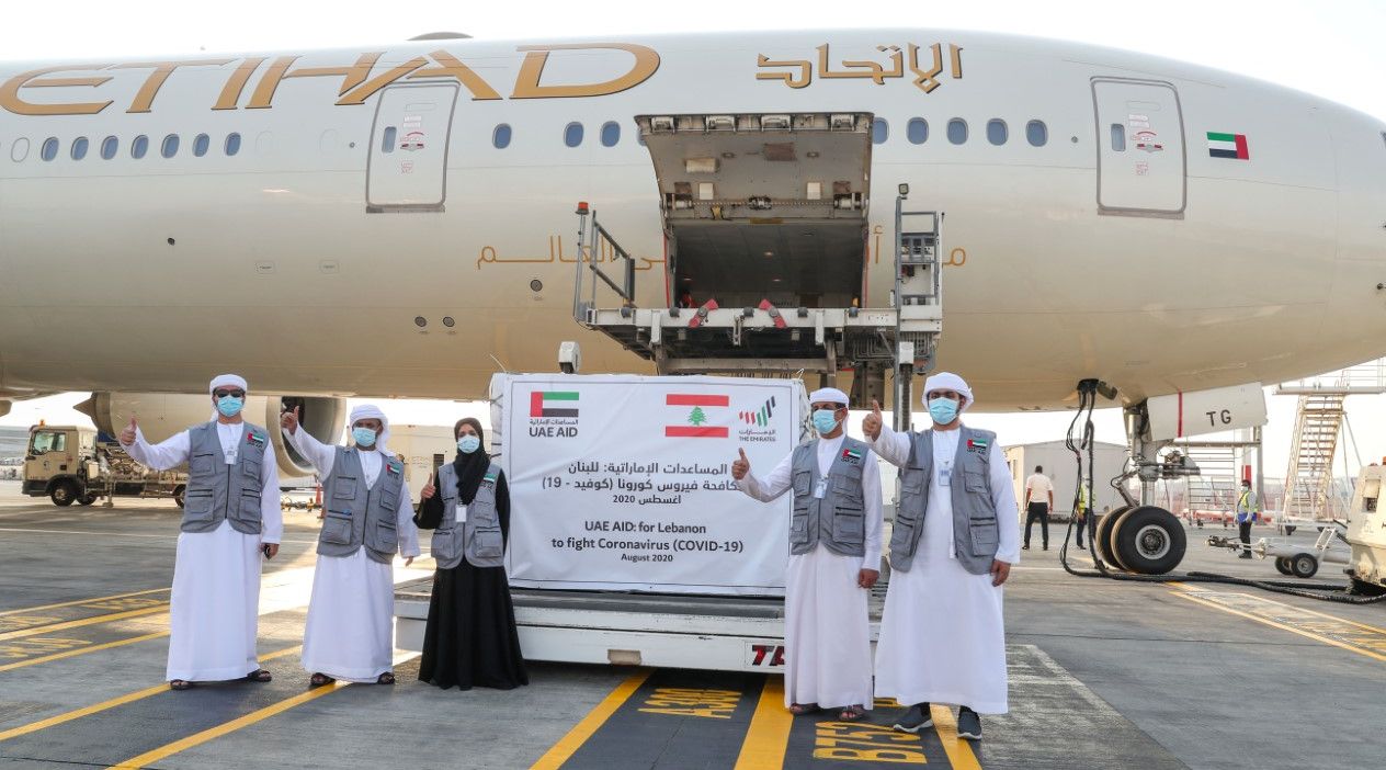 الإمارات ترسل مساعدات طبية عاجلة إلى دولة لبنان الشقيقة