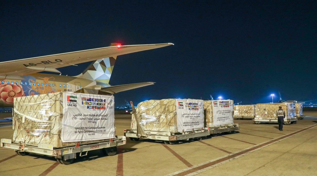 متحدہ عرب امارات کی کوویڈ19 کے خلاف جنگ میں مدد کے لئے کیریبین جزائر کو طبی امداد کی فراہمی