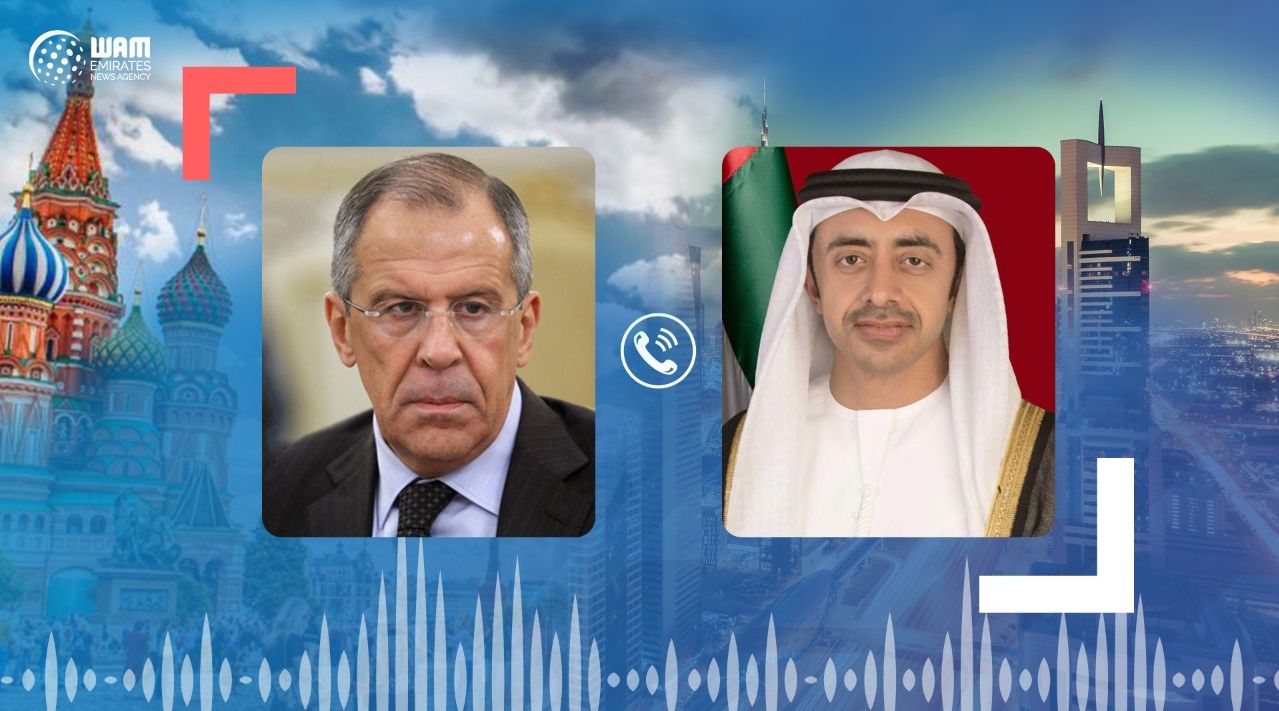 عبداللہ بن زاید اور روسی وزیر خارجہ کے مابین اسٹریٹجک تعلقات اور کوویڈ19 سے متعلق تبادلہ خیال