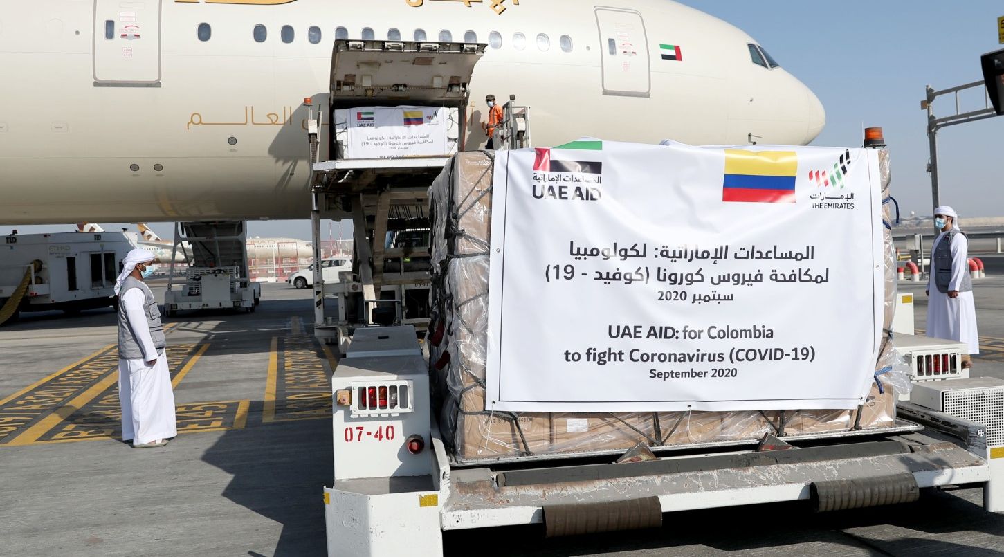 UAE sends fifth aid plane with 13 tons of medical supplies to Colombia