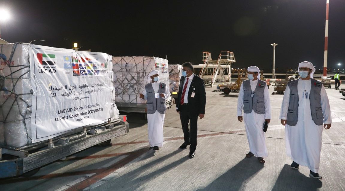 متحدہ عرب امارات کا چوتھاامدادی طیارہ بیروت  پہنچا جو دھماکے سے متاثرہ افراد کی مدد کے لئے100 ٹن ادویات امدادی سامان سے لیس ہے۔