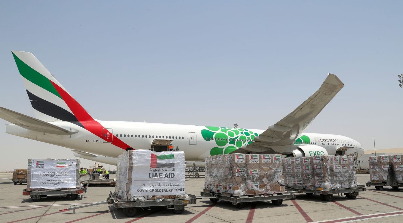 طائرة مساعدات إضافية من الإمارات إلى إيران لتعزيز جهودها في مكافحة انتشار فيروس كورونا