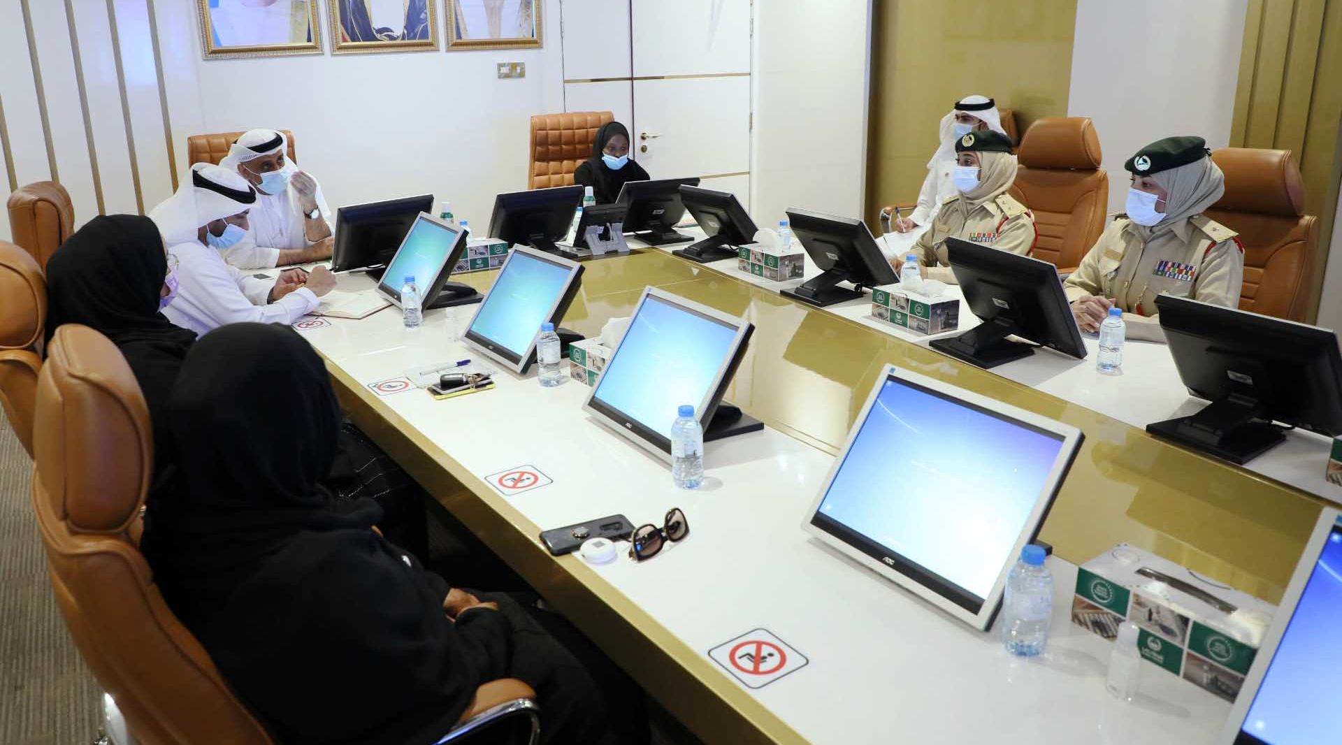 Dubai Police met with the police women  to see their achievements during  "Covid 19"