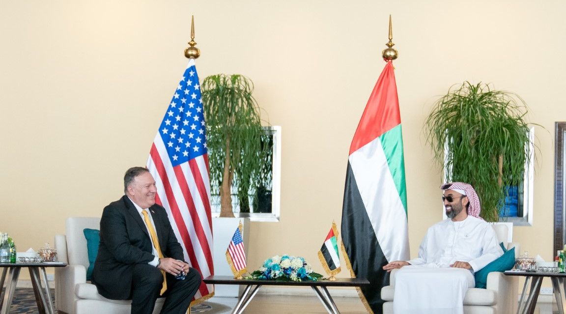 "Tahnoun bin Zayed receives US Secretary of State "