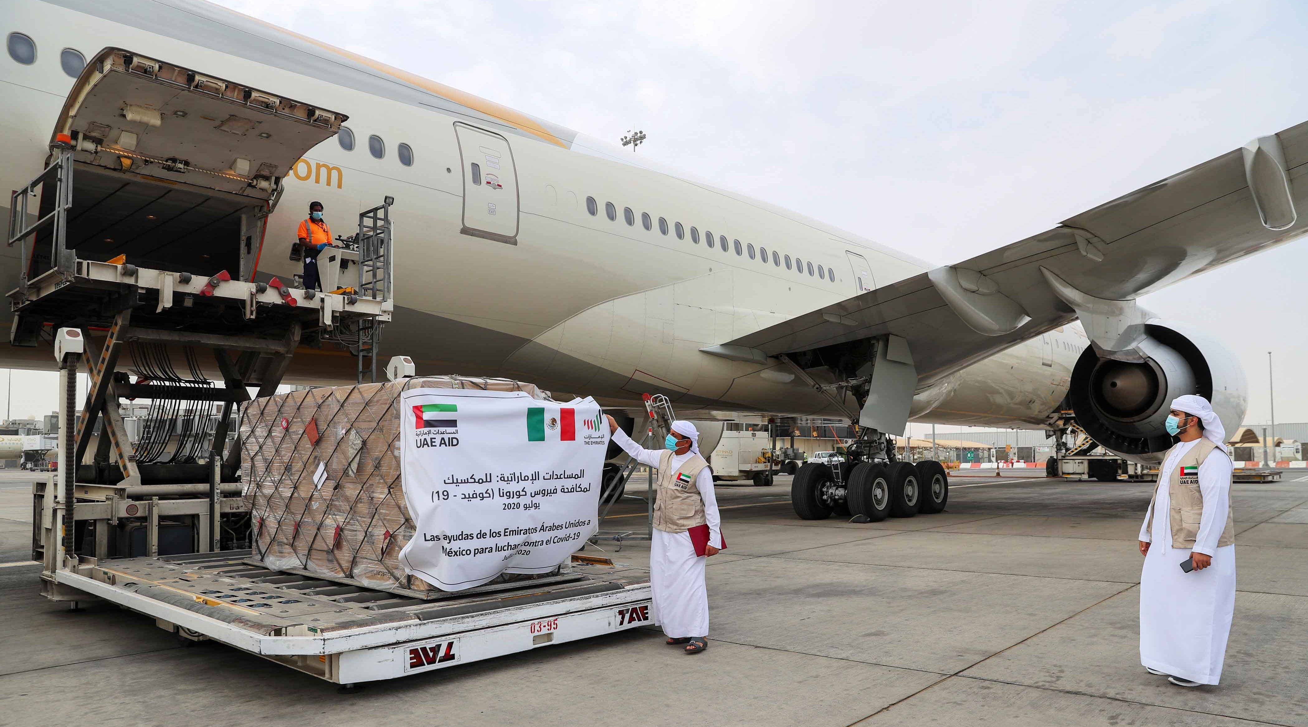 متحدہ عرب امارات نے انسداد کوویڈ19 کے تحت طبی امداد پر مشتمل طیارہ میکسیکو روانہ کیا