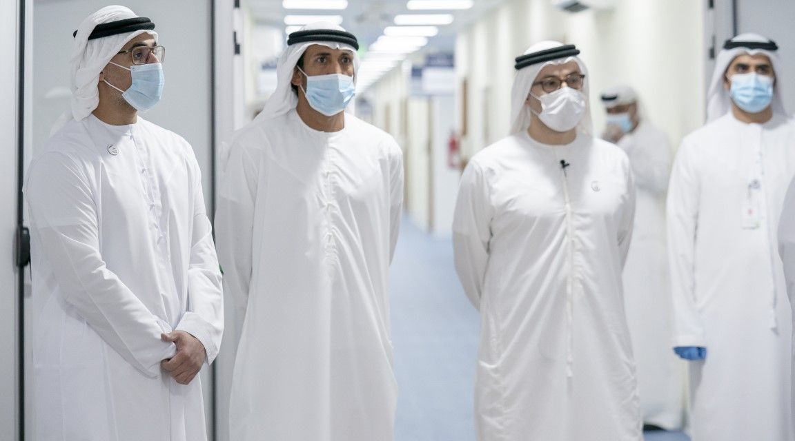 "Mohamed bin Zayed pays inspection visit to the Emirates Field Hospital for COVID-19 Patients "