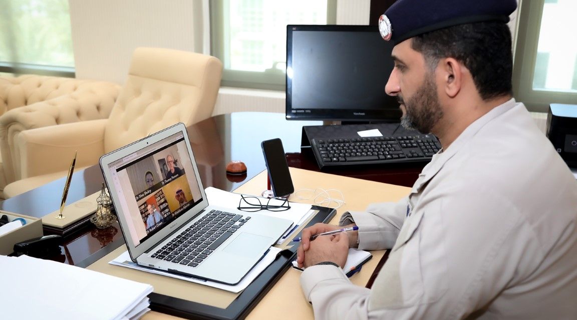 Abu Dhabi Police participates in world webinar on COVID-19 response