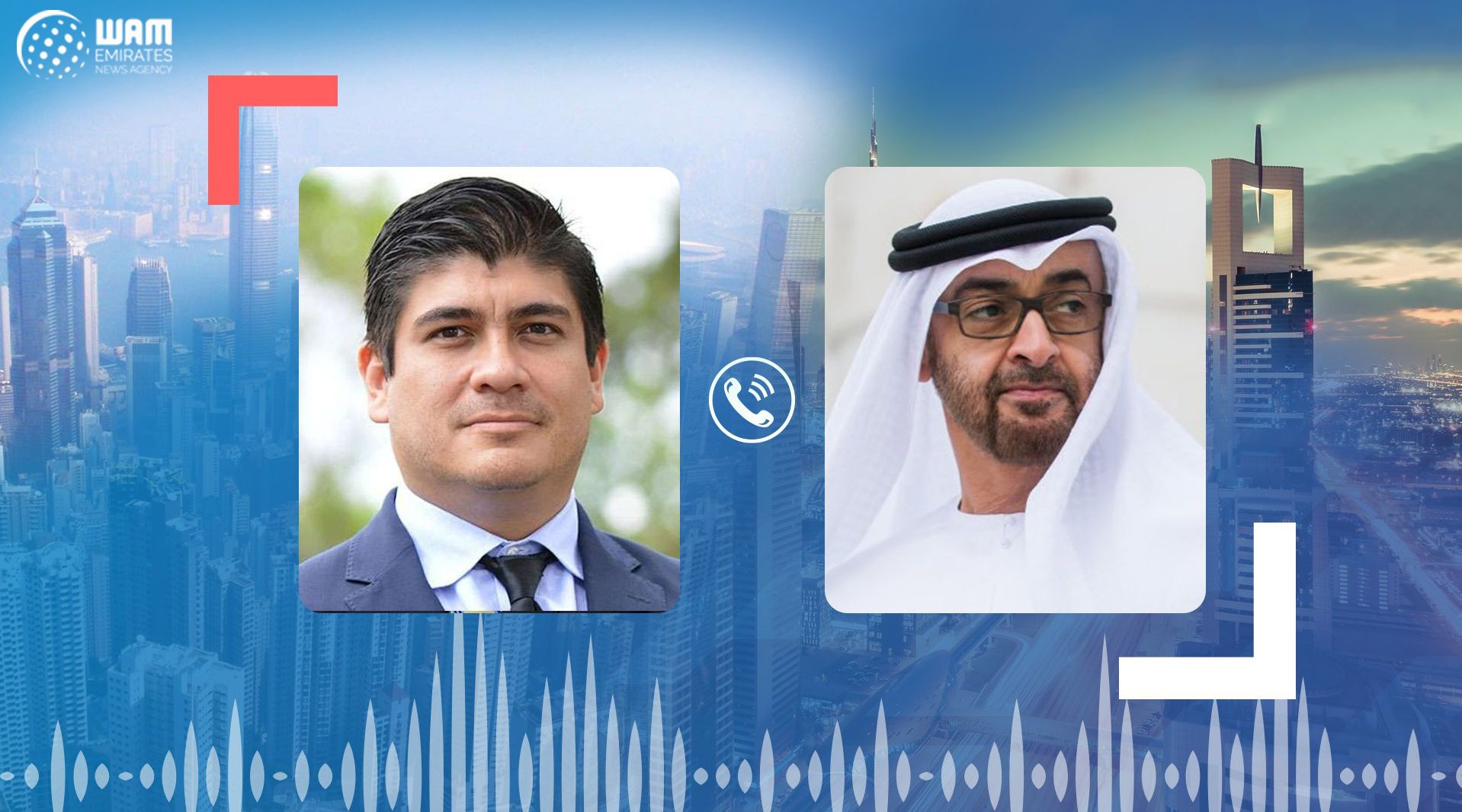 Sheikh Mohamed bin Zayed Al Nahyan, Crown Prince of Abu Dhabi and Deputy Supreme Commander of the UAE Armed Forces, and Costa Rica's President Carlos Alvarado Quesada on Wednesday held a telephonic conversation