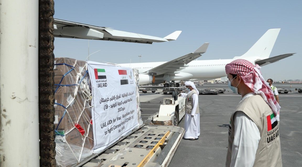 الإمارات ترسل إمدادات طبية إلى إقليم كردستان العراق لدعمه في التصدي لفيروس "كورونا"