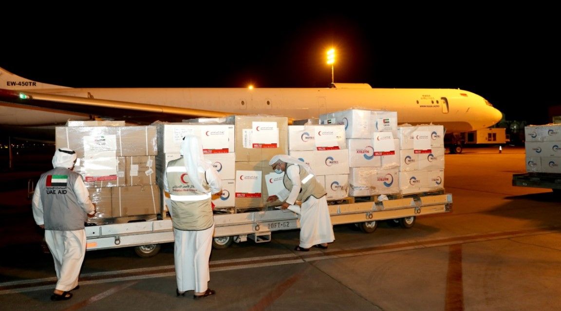 الهلال الأحمر الإماراتي يرسل طائرة مساعدات طبية ثانية إلى العاصمة السورية