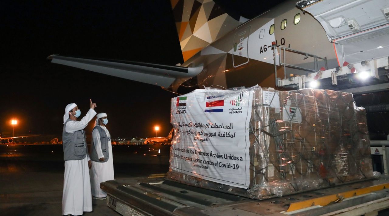 تسيير طائرة إمدادات طبية ثانية من الإمارات إلى كوستاريكا لتعزيز جهودها في التصدي للجائحة